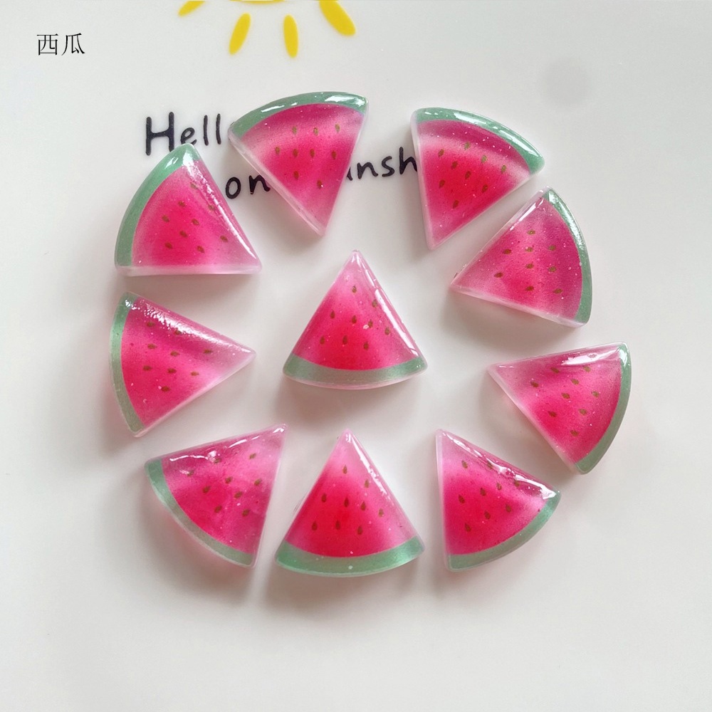 Set 10 phụ kiện làm kẹp tóc/ điện thoại hình trái cây