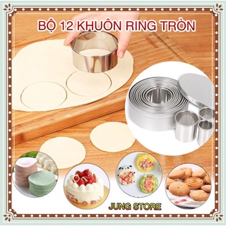 Bộ 12 Khuôn Cắt đa năng kèm hộp đựng làm các loại vỏ bánh bao, pizza, bánh kem, donut, bánh quy M270