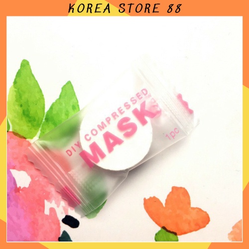 &lt; 1 Viên&gt; Mặt Nạ Giấy Nén Dạng Viên Kẹo cấp ẩm 88232 Korea Store 88