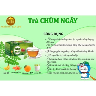 Trà chùm ngây xạ đen linh chi