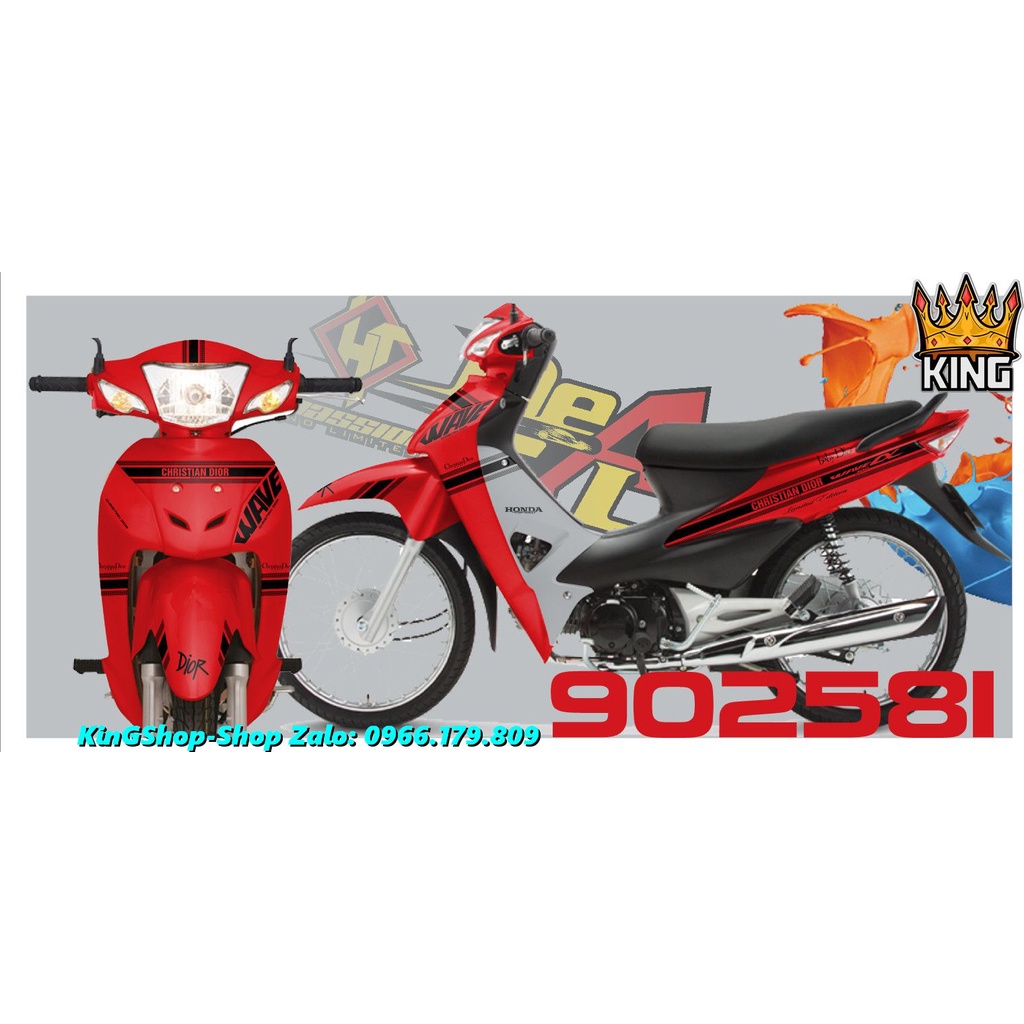 Tem Rời Wave Dior Full Màu 50cc,100cc - Ảnh Thật #Temxemay#Decal #Wave50 #Wave100 #Wave100cc