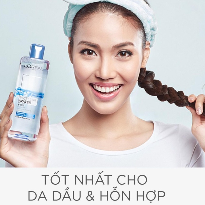 L'oreal Chính Hãng- Nước Tẩy Trang Tươi Mát L'Oreal Paris Micellar Water (400ml)