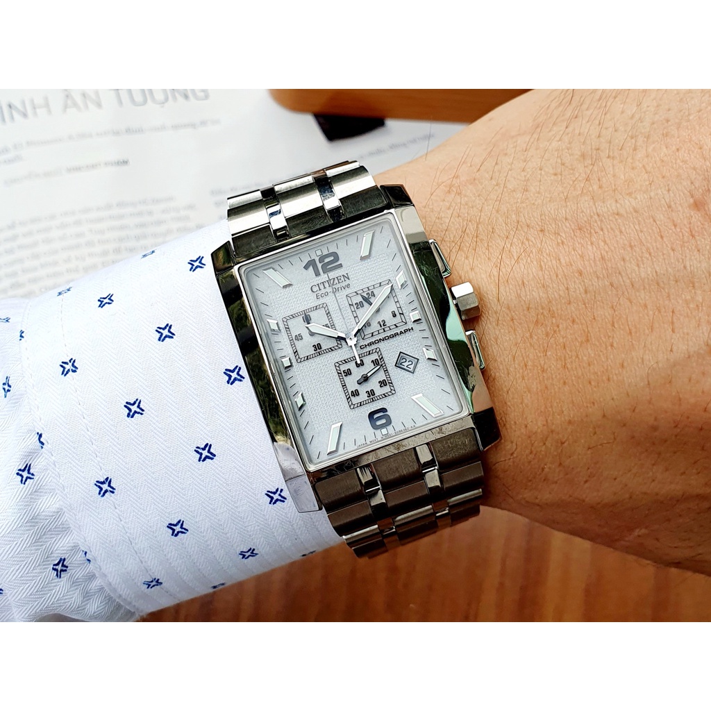 Đồng hồ nam chính hãng Citizen Eco_Drive AT0910 Chronograph Largo - Máy Quartz pin - Kính cứng