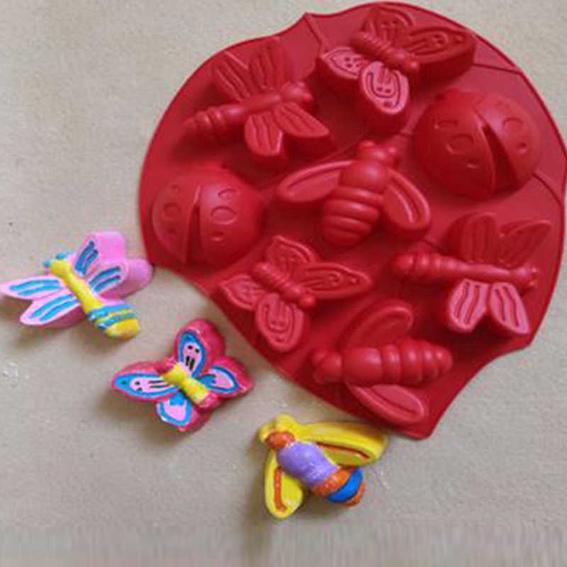 Khuôn Silicon Làm Bánh Kem/Xà Phòng Handmade Tạo Hình Côn Trùng