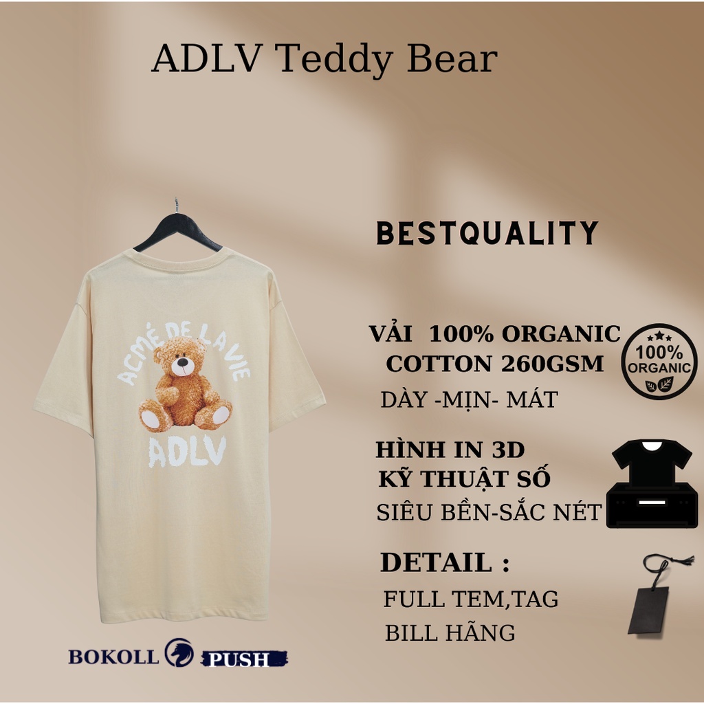 Áo thun ADLB TEDDY BEAR cao cấp,Áo thun Nam Nữ cao cấp