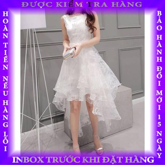 đầm dạ hội màu trắng shopeelive 245k gianglinh
