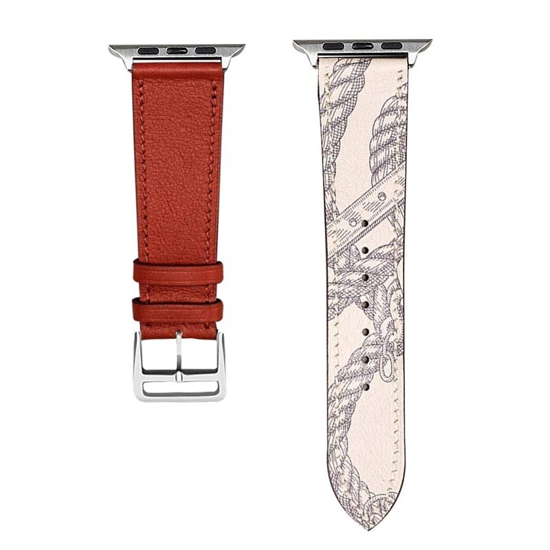 Dây đeo đồng hồ bằng da nhiều màu sắc thích hợp cho Apple Watch Series 6/ Se/ 3/ 2/ 1 40mm 44mm 4/ 5 38mm 42mm