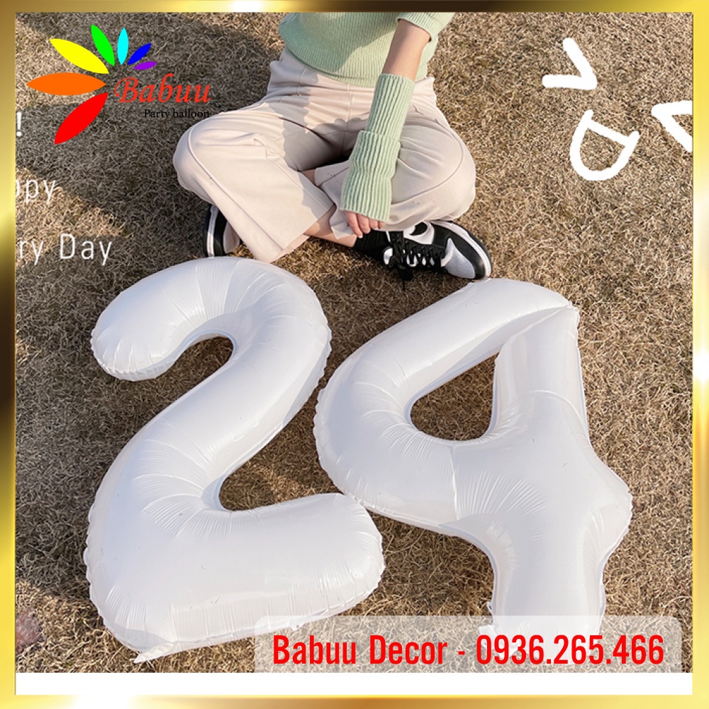 BÓNG SỐ TUỔI 0-9 Size 32' trang trí sinh nhật nhiều màu