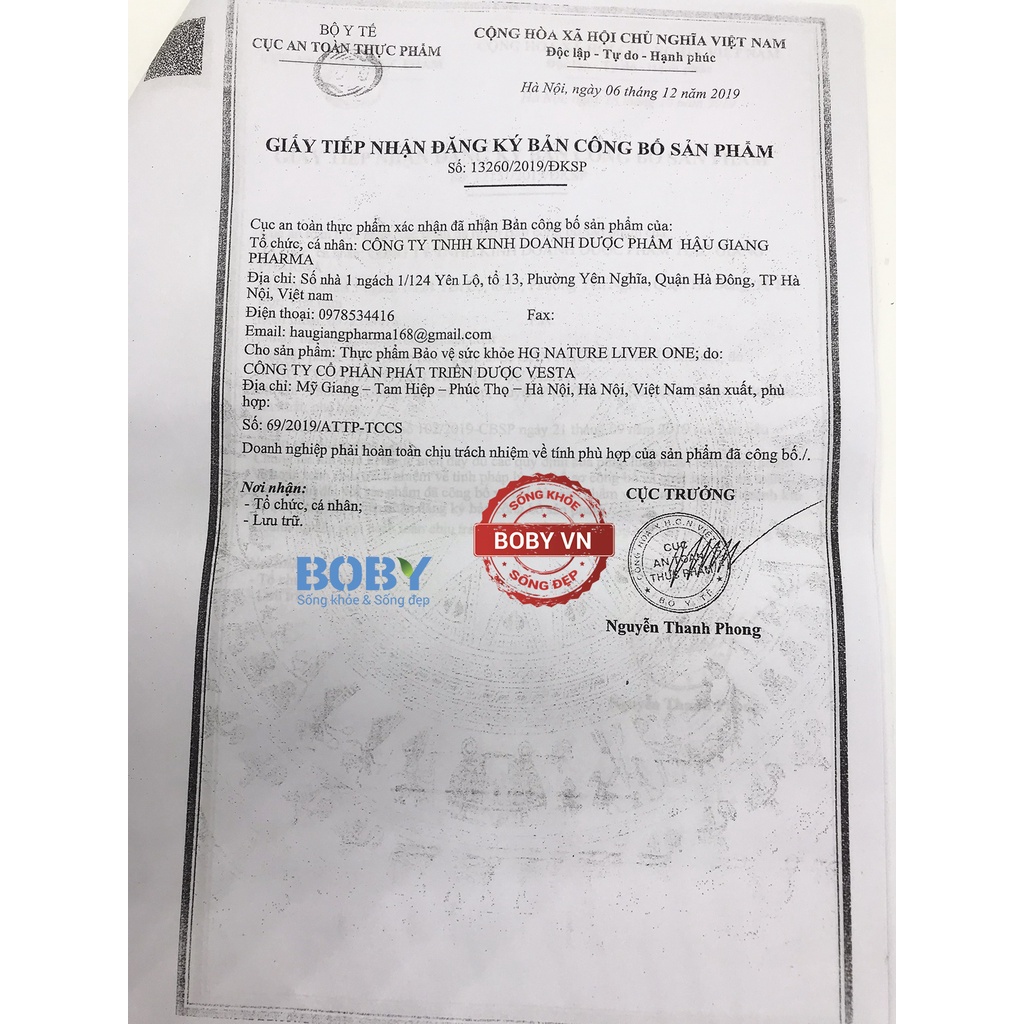 HG Nature Liver One bổ gan, tăng cường giải độc gan