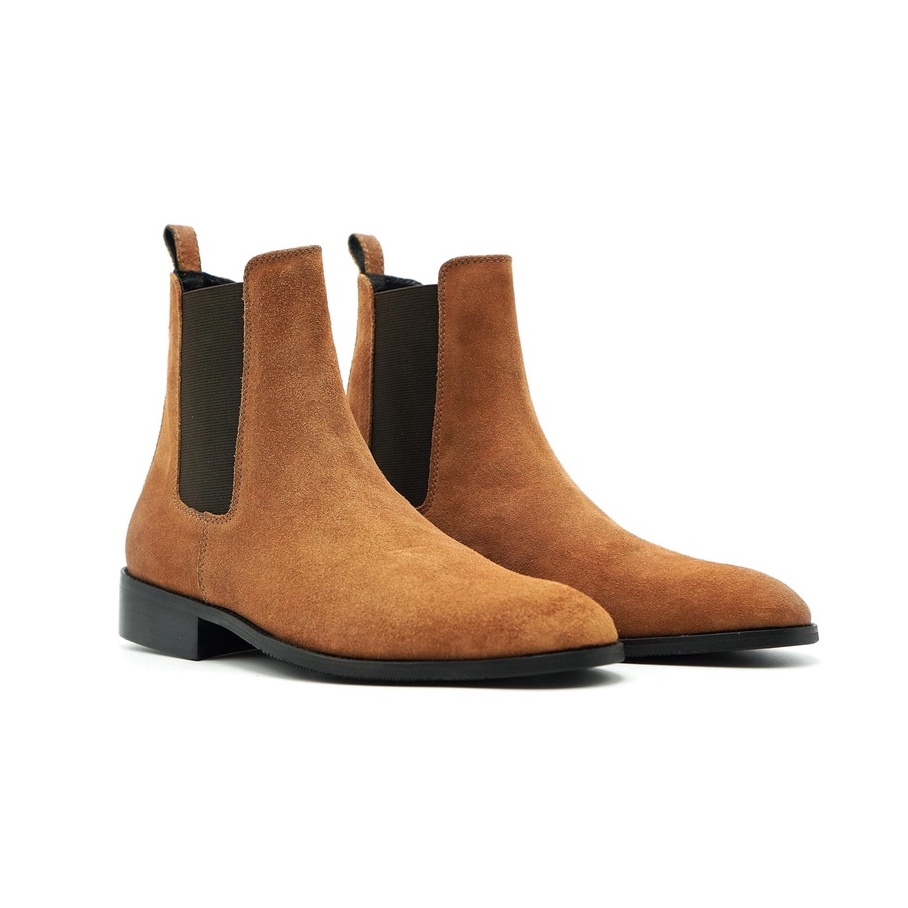 Giày Chelsea boots da lộn JOG04 - phối màu Tobacco