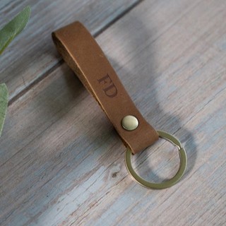 Móc Khóa Handmade Da Bò Thật [KHẮC CHỮ THEO YÊU CẦU]