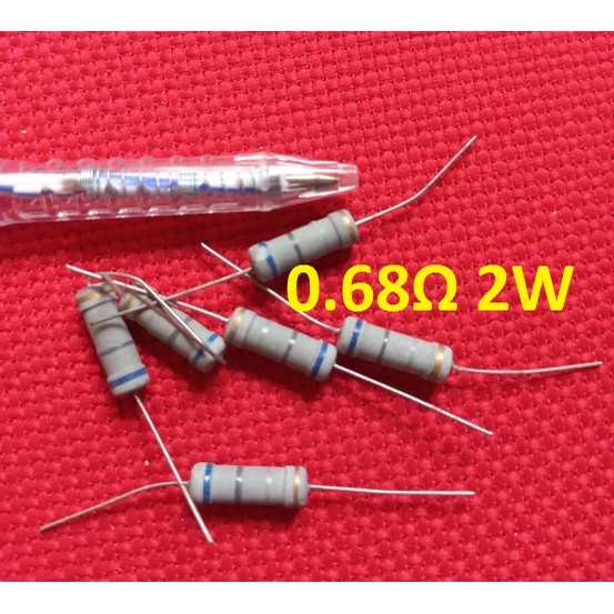 Điện Trở 2W  0.47ôm 0.68ôm 1r 4.7ôm 10ôm 22ôm 33ôm 51r 100r 150ohm 220ohm 330r 470ôm 560ôm 680r
