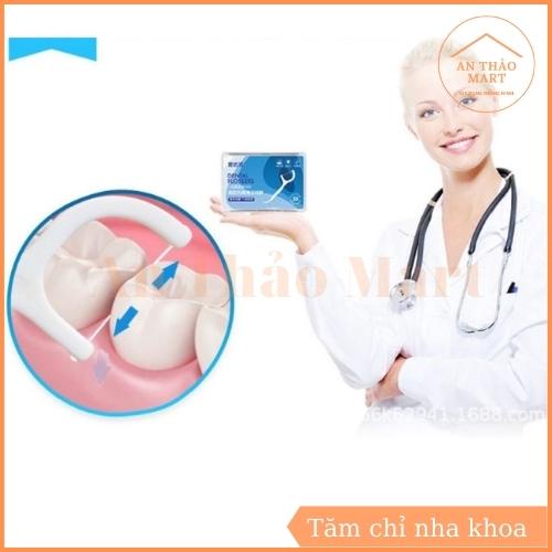 Hộp 50 Chiếc Tăm Chỉ Nha Khoa Chăm Sóc Răng Miệng Tiệt Trùng Siêu Mảnh