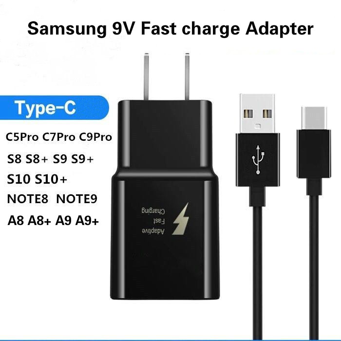 Nguồn gốc Bộ sạc cáp USB Samsung S8 Type C S8 + S9 S10 A8 A9 Plus Note8 Note9 Bộ chuyển đổi cáp dữ liệu sạc nhanh Type-C Đầu sạc