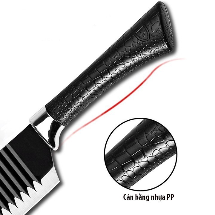 Dao đại làm bếp Nhật Bản loại 1 lưỡi thép siêu bén và cán cao su  cao cấp