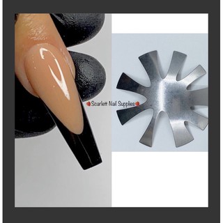 Miếng inox cắt bột Oval Nail Cutter - Deep French Cutter - khuôn cắt bột nail