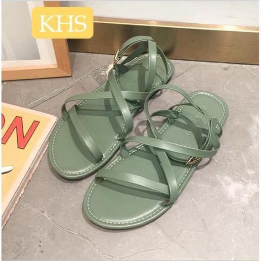 dép sandal nữ đi học dép đế bằng, quai nhỏ, đi êm, dễ di chuyển, giá rẻ, XUONGMAYHANOI.2