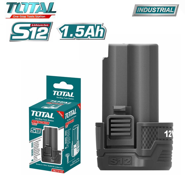 Pin Lithium-Ion 1.5Ah - 12V Total TBLI12152 - Phù hợp với những dòng máy dùng pin 12V Total - Ingco