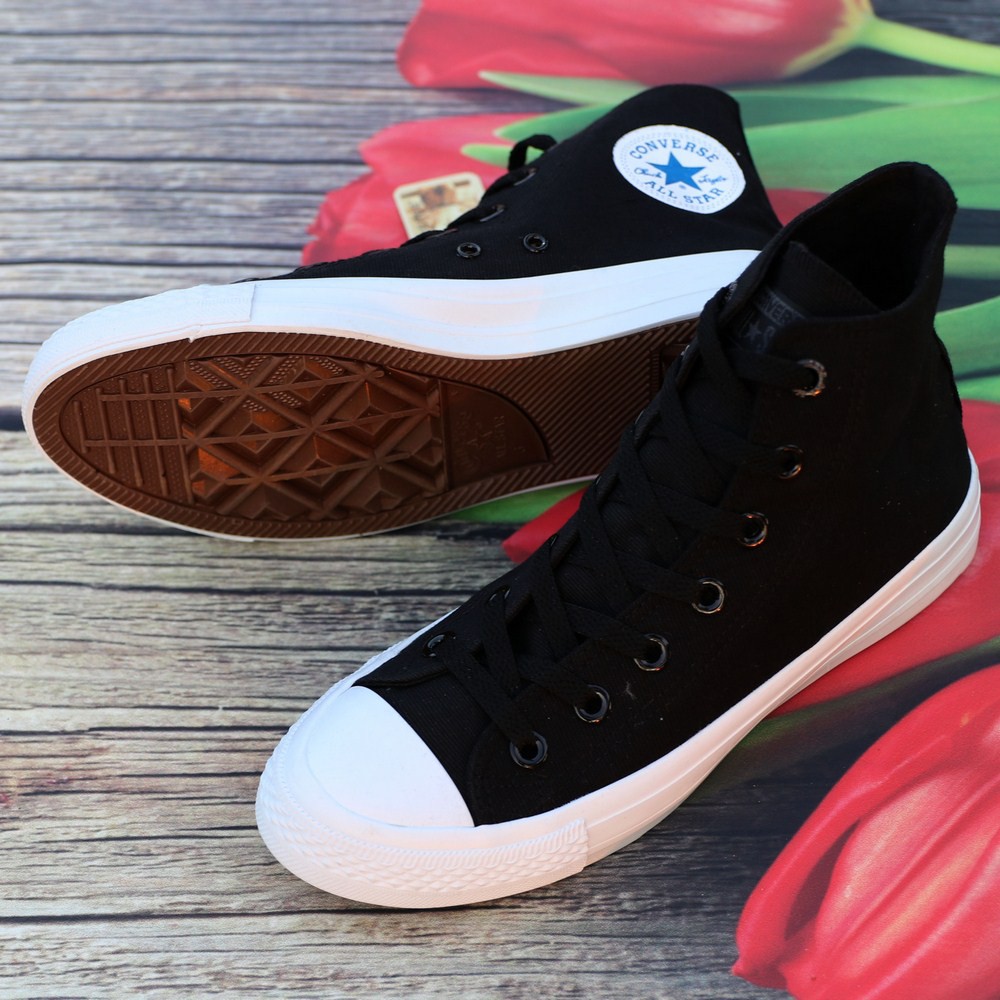 Giày Sneaker Chuck 2 Đen Nam Cổ Cao ZRF | BigBuy360 - bigbuy360.vn
