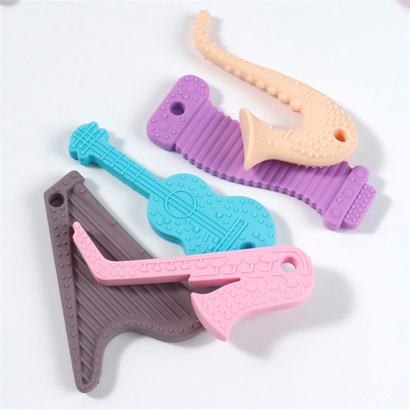 Set 5 Đồ Chơi Ngậm Mọc Răng Bằng Silicone Hình Dạng Dễ Thương Cho Bé