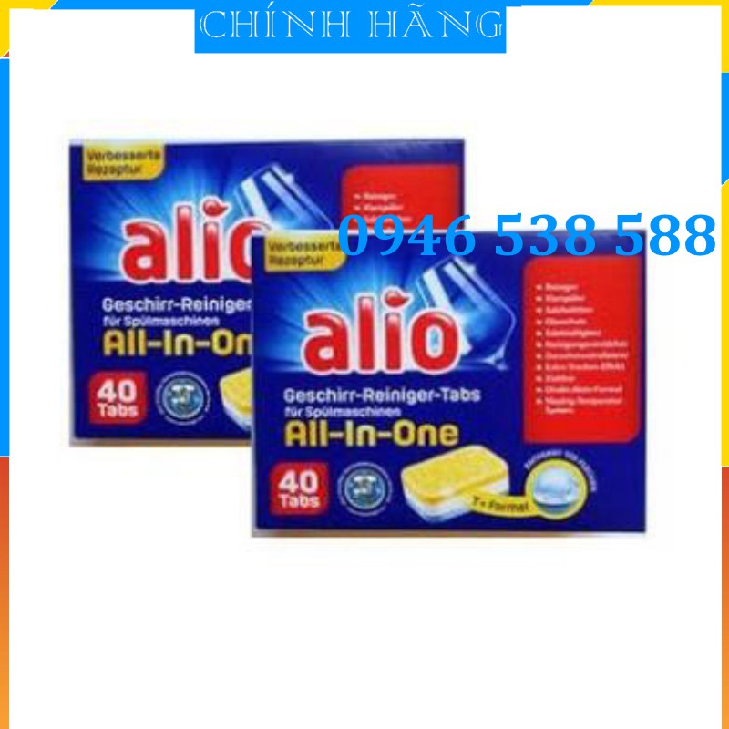 Combo 3 gói Viên rửa bát tổng hợp Alio All in one 40v (120v)