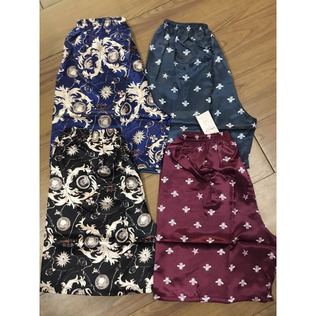 {HOT} {ẢNH THẬT}Quần đùi lụa satin mềm nhẹ mát lịm, họa tiết độc đáo sang chảng, size L-3XL (Chọn mầu ngẫy nhiên)