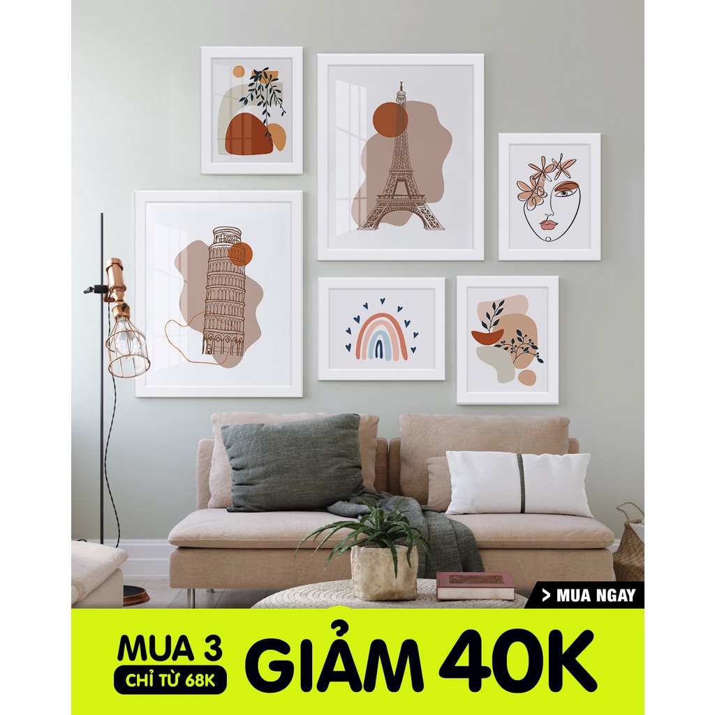 Tranh Treo Tường Giáng Sinh - Mặt Kính Sang Trọng - Viền Khung Composite Cao Cấp - Thích Hợp Decor Trang Trí Phòng