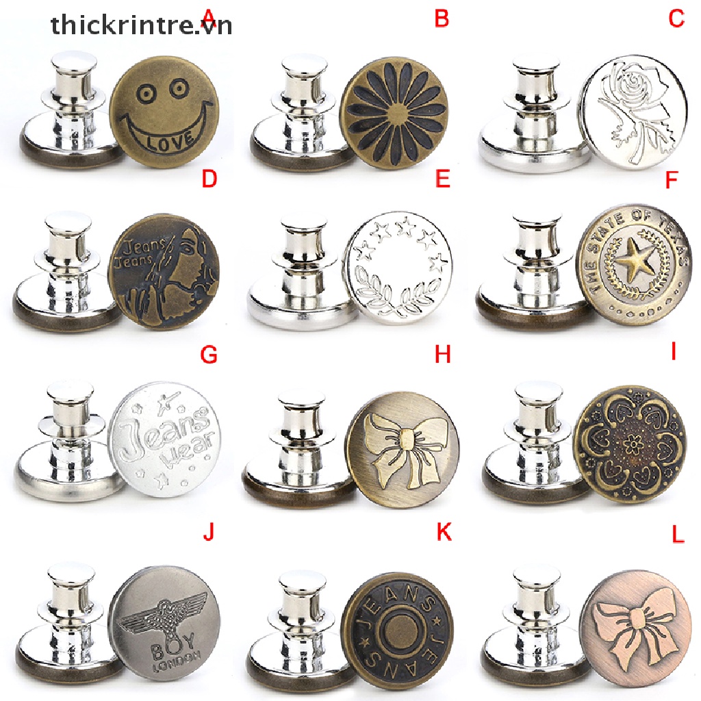 [Mới] Nút Bấm Điều Chỉnh Quần Jean Giảm Eo Không Cần Đóng Đinh