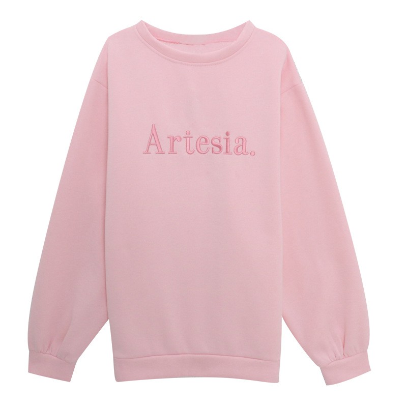 Áo Nỉ Da Cá ARIESIA Pastel 🌸 Áo nỉ chui nữ cổ tròn nữ form rộng màu HỒNG tay bồng Ulzzang SIÊU HOT 🌸 | BigBuy360 - bigbuy360.vn