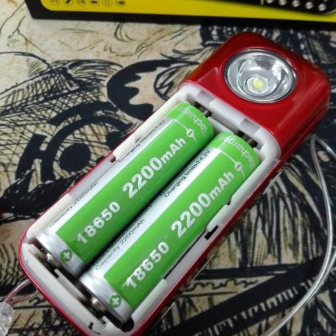 Pin Sạc Cell 18650 HHTC Green Lithium-ion 2200mAh 3.7V Dùng Cho Loa/ Đài/ Máy Phóng Thanh Và Đèn Pin