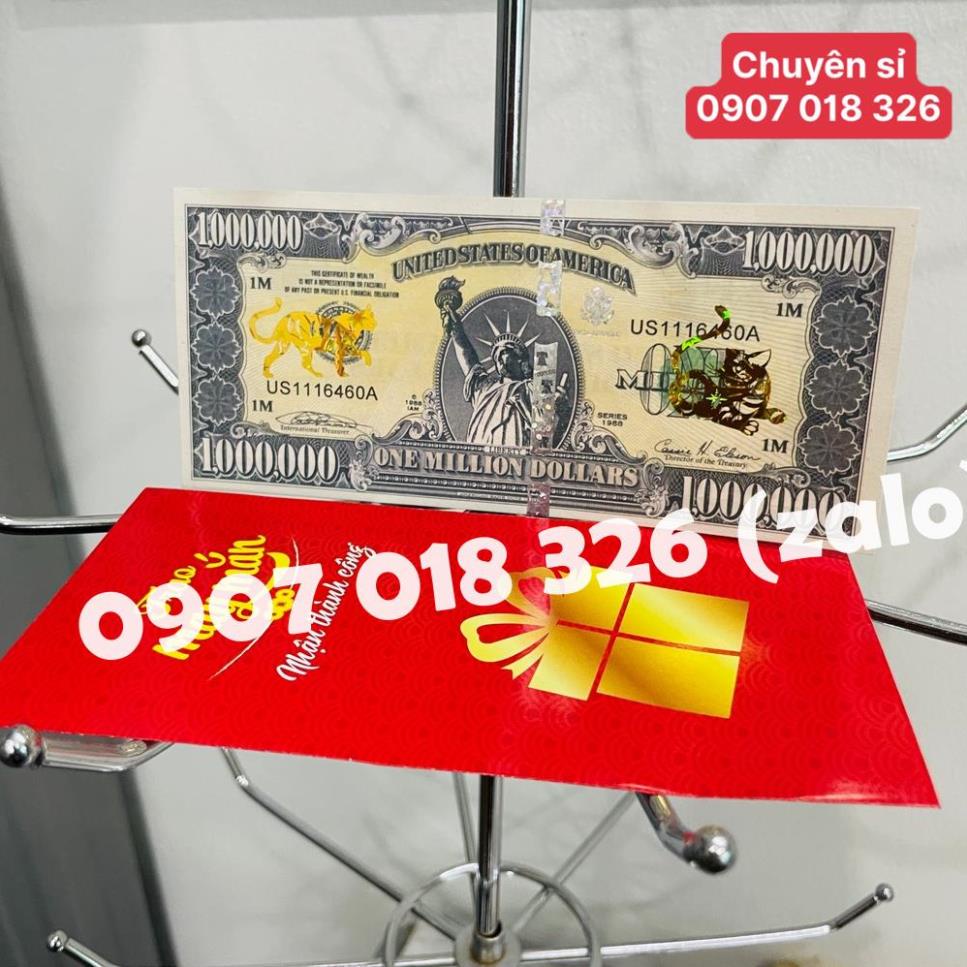 Tờ Tiền 1 Triệu Đô Hình Con Mèo - usd Kỉ Niệm Lưu Niệm, Có Bảo An