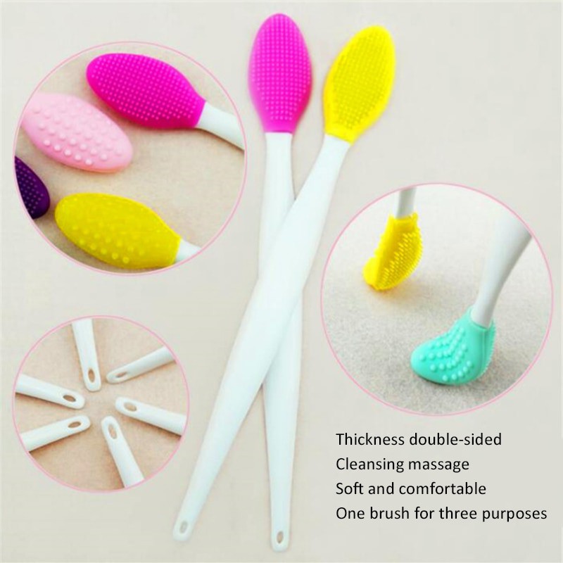 Cọ silicone Hai Mặt Tẩy Tế Bào Chết Và Mụn Đầu Đen Làm Sạch Da