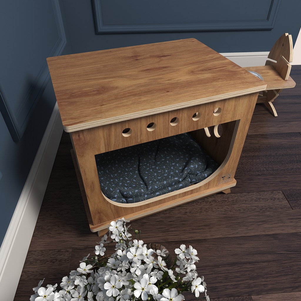 NHÀ GỖ CHO CHÓ MÈO PETSPACE.VN PP25
