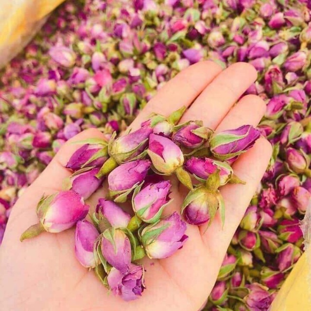 Trà Hoa Hồng Sấy Khô Đà Lạt, Hoa Đỏ Nguyên Bông Hỗ Trợ Đẹp Da