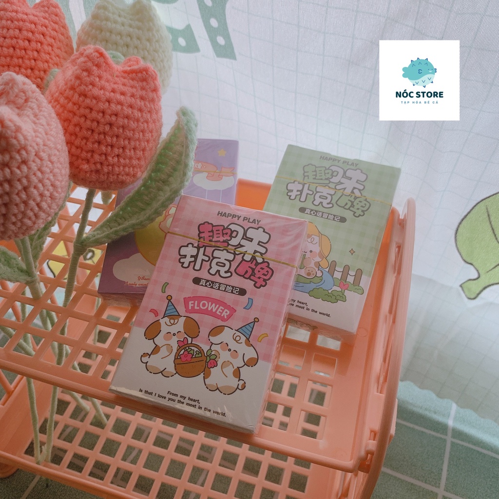 Bộ bài tây, tú lơ khơ họa tiết dễ thương poker 52 lá in hình cute ngộ nghĩnh, hoạt hình siêu đáng yêu - giao ngẫu nhiên