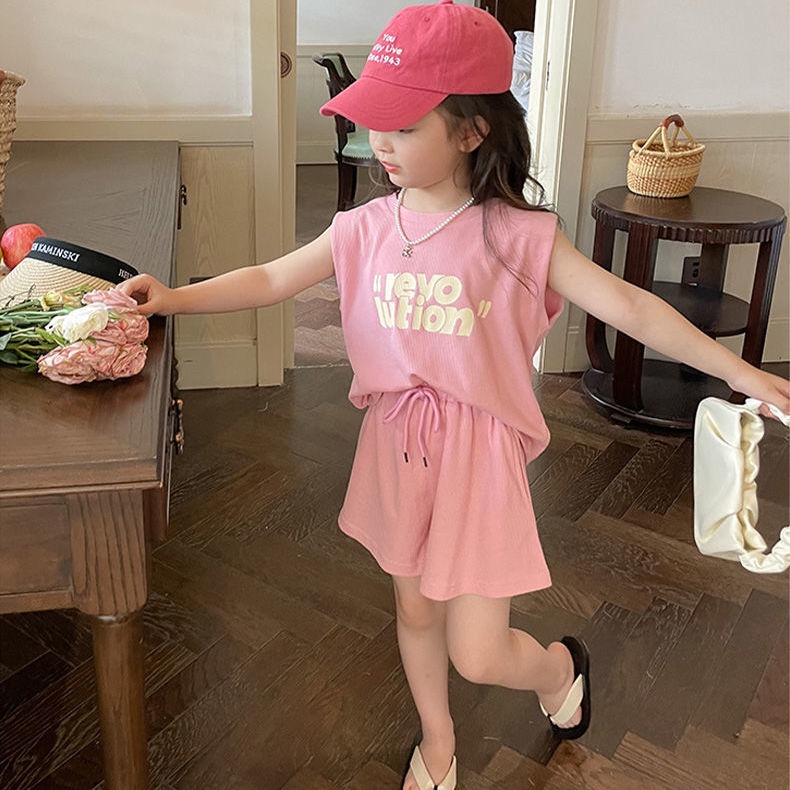 Hàng Mới Về Set Đồ 5 Món Gồm Áo Thun Tay Cộc Và Quần Ngắn Bằng 100% Cotton In Họa Tiết Thời Trang Mùa Hè Hàn Quốc Cho Bé Gái