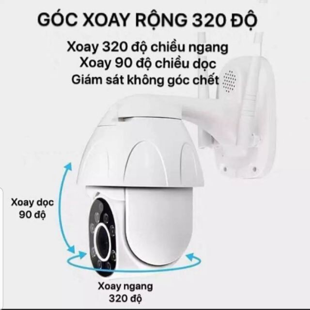 CAMERA YOOSEE PTZ ngoài trời xoay 360 độ-Full HD 1080- ban đêm có màu- hình ảnh sắc nét-chạy thẻ nhớ-bắt wifi- ghi âm | BigBuy360 - bigbuy360.vn