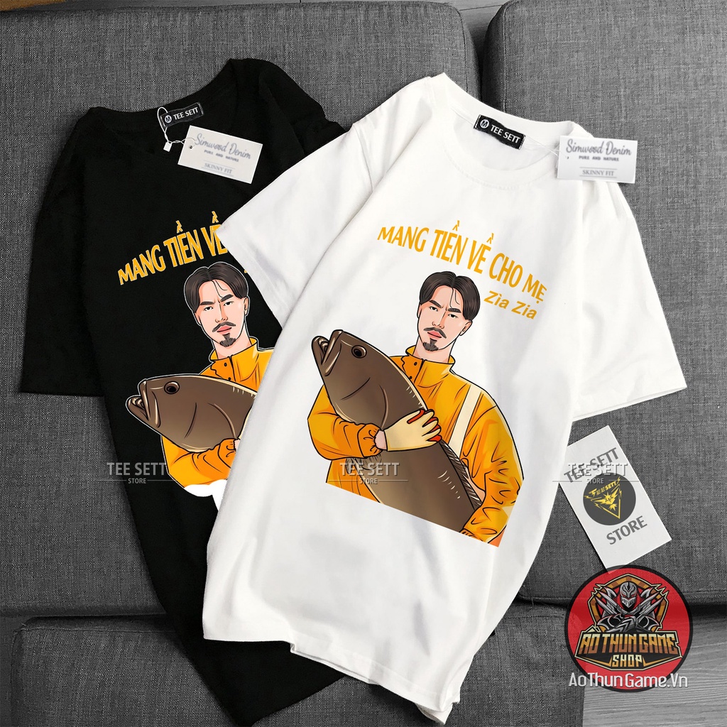 Áo thun nam nữ mang tiền về cho mẹ phông cotton co giãn thoáng mát, áo mang tiền về cho vợ, mang vợ về cho mẹ đen trắng