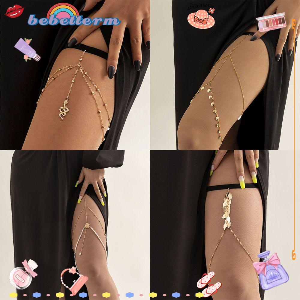 Bebetterm 1Pc Adjustable Body Chain Alloy Festival Multi-layers Party Fashion Sexy Jewelry Beach Bikini Snake Pendant