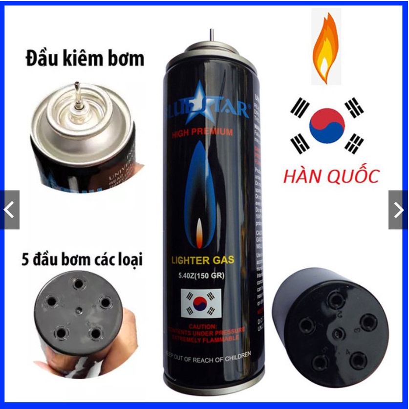 𝐵𝑖̀𝑛ℎ 𝑔𝑎𝑠 𝑏𝑜̛𝑚 𝑏𝑎̣̂𝑡-𝑙𝑢̛̉𝑎-ℎ𝑜̣̂𝑝-𝑞𝑢𝑒̣𝑡 Blue Hàn Quốc kèm 5 đầu bơm chính hãng