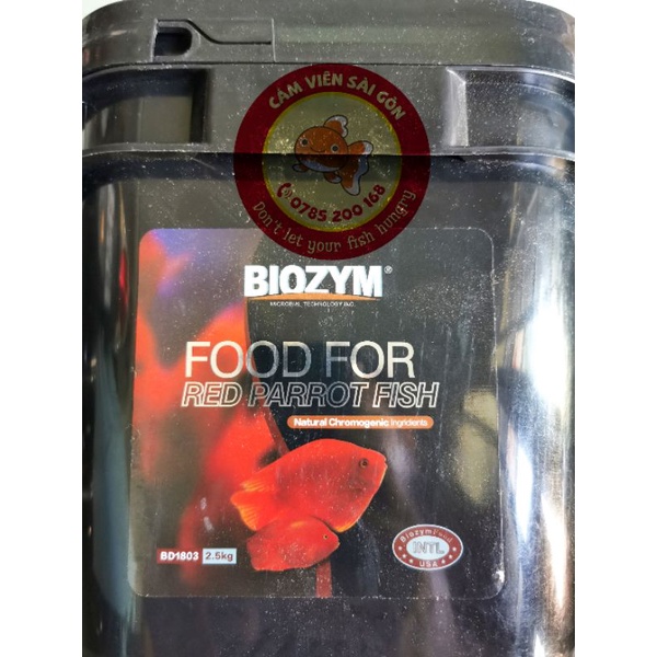 Cám cá két, cá vàng, red parrot Biozym bịch lẻ net 500gram