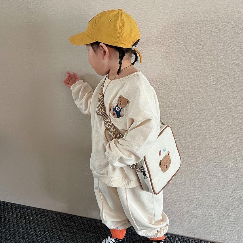 Bộ Áo Sweater Dài Tay In Hoạt Hình Phối Quần Dài Thời Trang Thu Đông Cho Bé Sơ Sinh 0-3 Tuổi