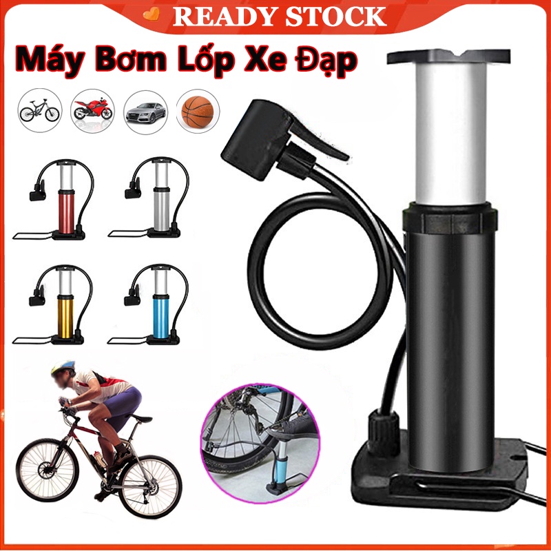 Mang Đi Tiện Bơm Xe Đạp Xe Máy Đạp Chân Áp Suất Cao 140PSI Bơm hơi áp xe máy / MTB / xe hơi mini Máy Bơm Lốp