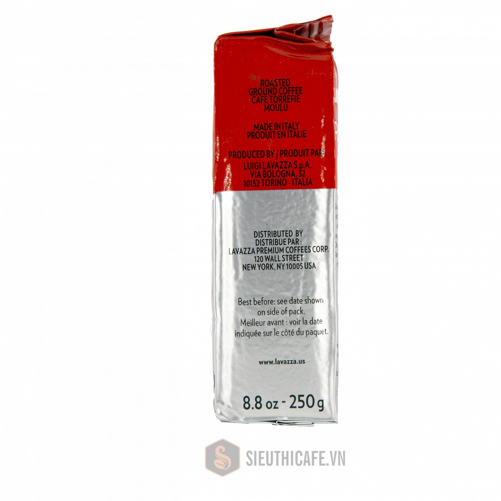 CÀ PHÊ BỘT LAVAZZA COFFEE QUALITA ROSSA – 250G GROUND