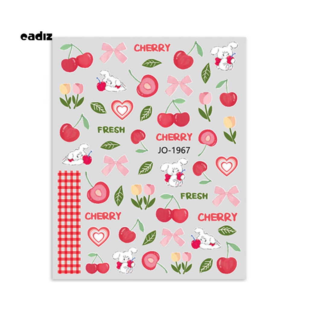 Miếng Dán Trang Trí Móng Tay Hình Trái Cây Xinh Xắn