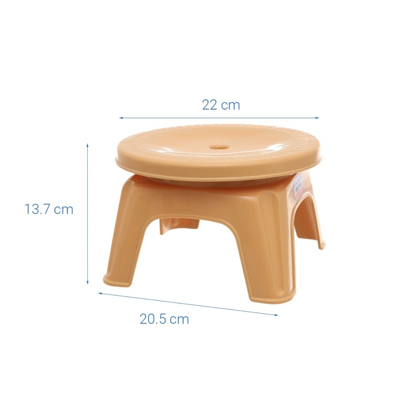 Ghế nhựa tròn thấp, có 5 màu