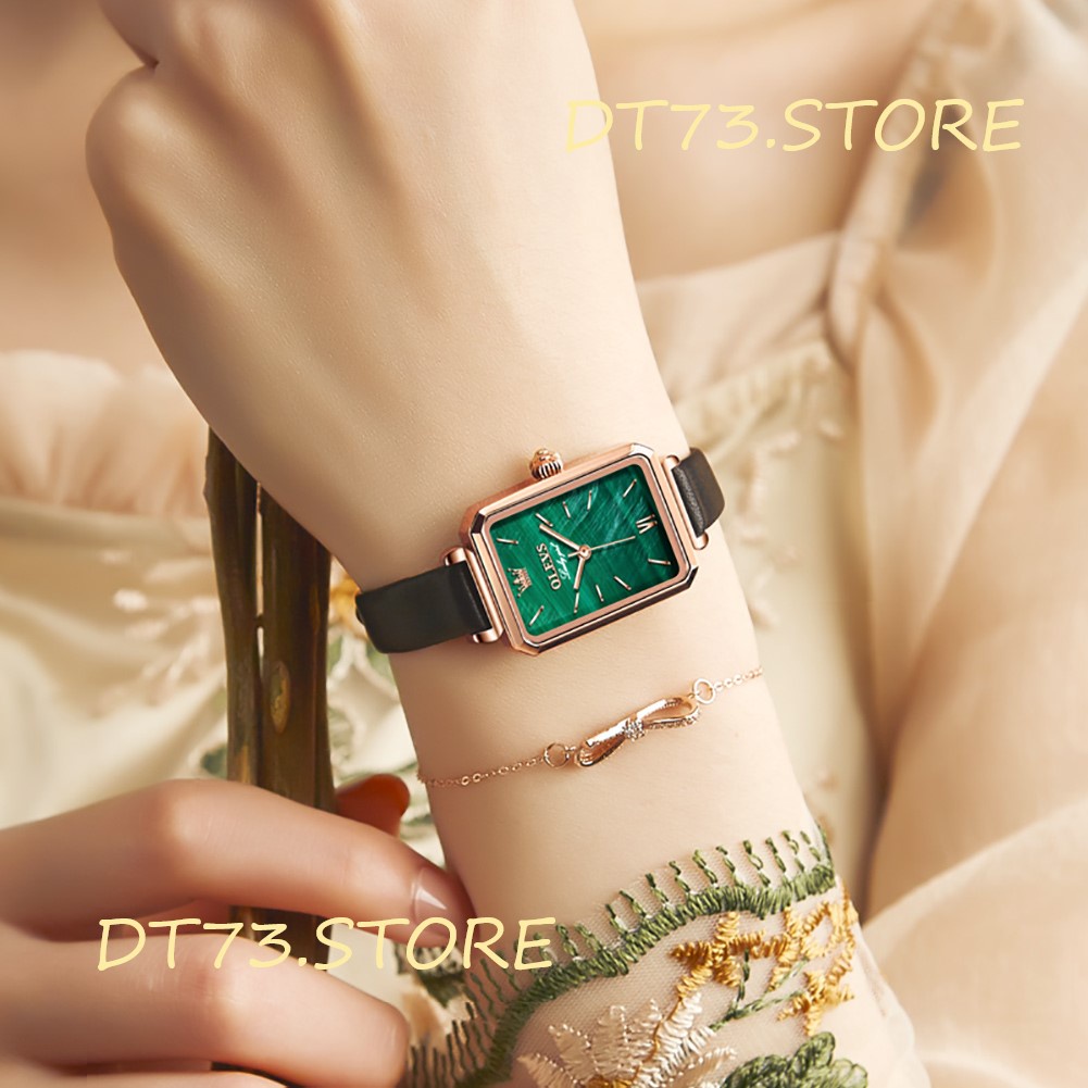 [HÀNG CHUẨN AUTH]Đồng Hồ OLEVS 6624 Dây Da/Thép Không Gỉ Mặt Vuông Chống Nước Trẻ trung Thời Trang Thanh Lịch Cho Nữ