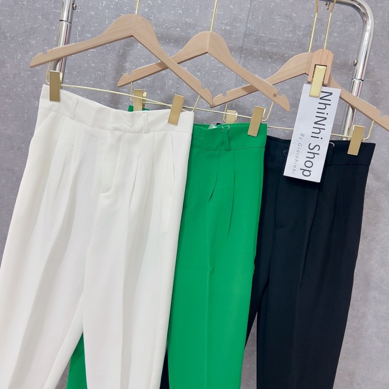 Quần tây công sở form đẹp, Quần vải dáng baggy cạp cao QS781 - NhiNhi Shop