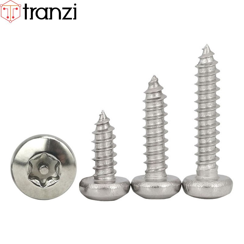 Vít hoa thị 6 cạnh đầu cầu đuôi nhọn ren thô inox 304 có nhân M2,9 M3,5 M3,9 M4,2 M4,8 M6,3