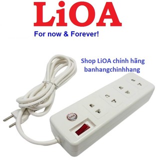 Ổ cắm kéo dài 3300W 15A 250V~ LiOA 4SS2.5-2, 4 ổ cắm, 1 công tắc, dây 2.5m